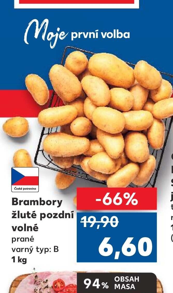 Brambory žluté pozdní volné