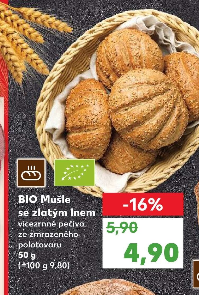 BIO Mušle se zlatým lnem