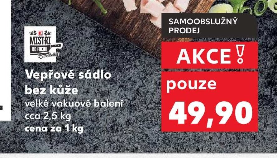 Vepřové sádlo bez kůže