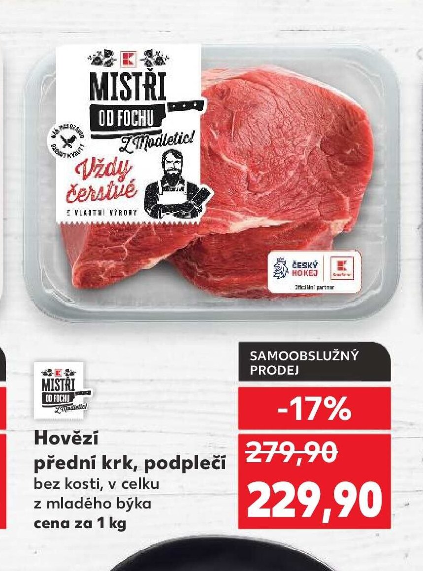 Hovězí přední krk, podplečí