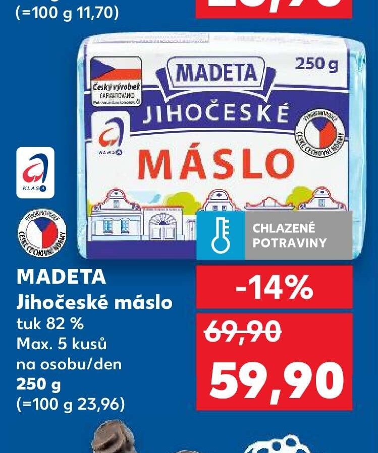 MADETA Jihočeské máslo tuk 82 % 250 g - Kaufland akcniletaky.com