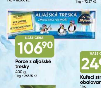 Porce z aljašské tresky