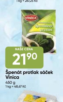 Špenát protlak sáček Vinica