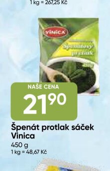 Špenát protlak sáček Vinica