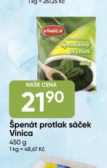 Špenát protlak sáček Vinica