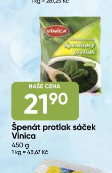 Špenát protlak sáček Vinica - Hruška akcniletaky.com