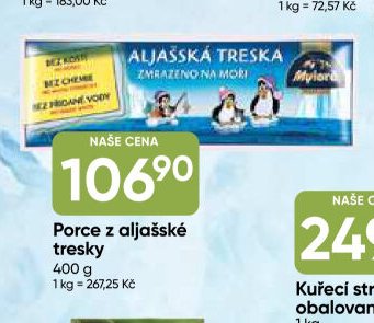 Porce z aljašské tresky