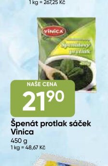 Špenát protlak sáček Vinica