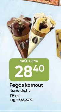 Pegas kornout různé druhy