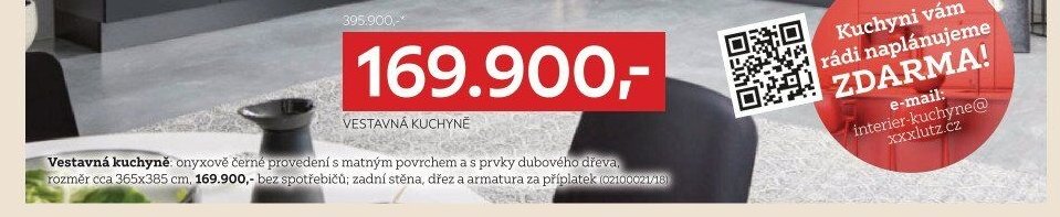 Vestavná kuchyně: onyxově černé provedení s matným povrchem a s prvky dubového dřeva, rozměr cca 365x385 cm - XXXLutz akcniletaky.com