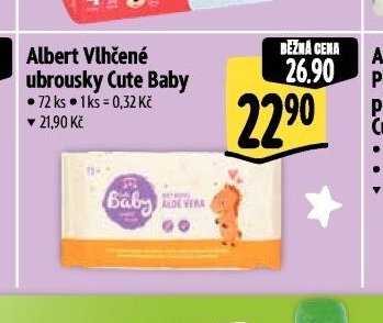 Albert Vlhčené ubrousky Cute Baby