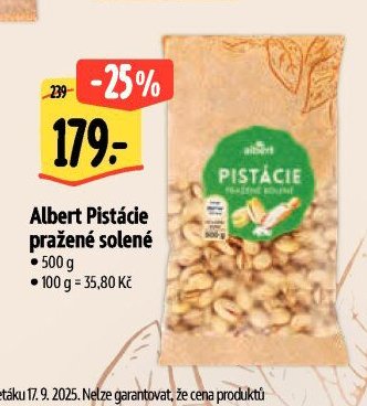 Albert Pistácie pražené solené