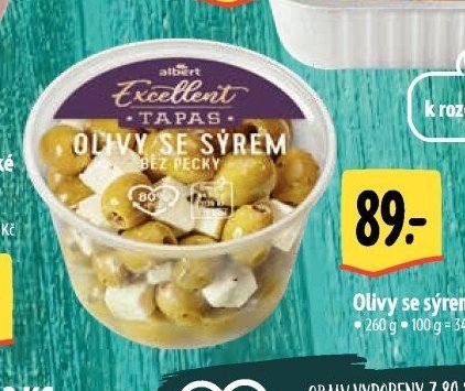 Olivy se sýrem bez pecky