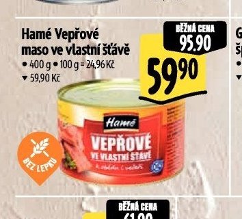 Hamé Vepřové maso ve vlastní šťávě
