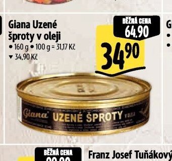 Giana Uzené šproty v oleji