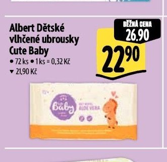Albert Dětské vlhčené ubrousky Cute Baby