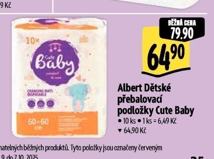 Albert Dětské přebalovací podložky Cute Baby