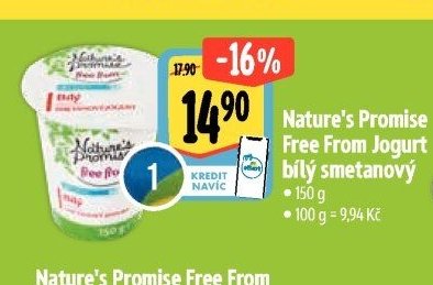 Nature's Promise Free From Jogurt bílý smetanový