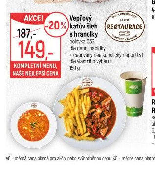 Vepřový katův šleh s hranolky