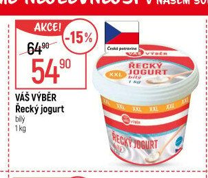 VÁŠ VÝBĚR Řecký jogurt bílý