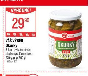 Váš výběr Okurky