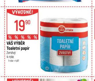 Váš výběr Toaletní papír