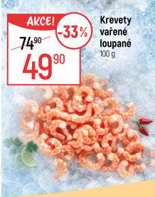 Krevety vařené loupané