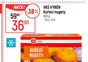 Kuřecí nugetky smažené mražené Váš Výběr