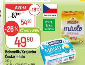 Máslo Opočenské Bohemilk