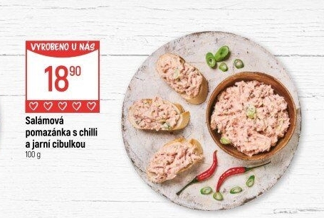 Salámová pomazánka s chilli a jarní cibulkou Globus