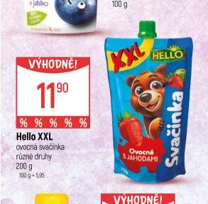 Hello XXL ovocná svačinka