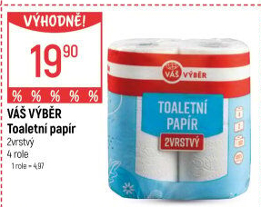 Toaletní papír 2vrstvý Váš Výběr