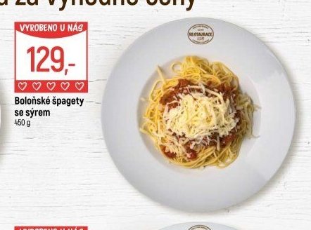 Boloňské špagety se sýrem
