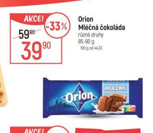 Orion Mléčná čokoláda