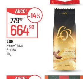 L'OR zrnková káva
