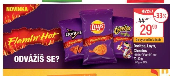 Doritos, Lay's, Cheetos Flamin' Hot