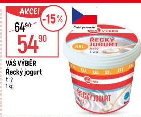 Jogurt řecký bílý Váš Výběr