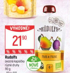 Kapsička ovocná bio Rudolfs