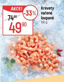 Krevety vařené loupané