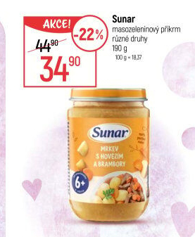 Masozeleninový příkrm bio Sunar