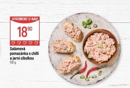 Salámová pomazánka s chilli a jarní cibulkou Globus
