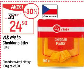 Sýr Cheddar Váš Výběr
