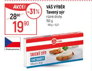 Tavený sýr Váš Výběr