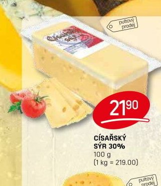 Císařský sýr 30%
