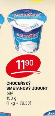 Choceňský smetanový jogurt bílý - FLOP akcniletaky.com