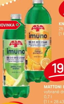 Ochucená voda Mattoni Imuno