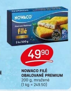 Rybí filé obalované mražené Premium Nowaco