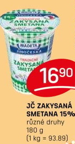 Smetana zakysaná Jihočeská Madeta 15%