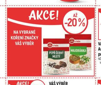 Váš Výběr Koření (Pepř černý mletý, Majoránka)