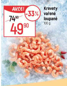 Krevety vařené loupané